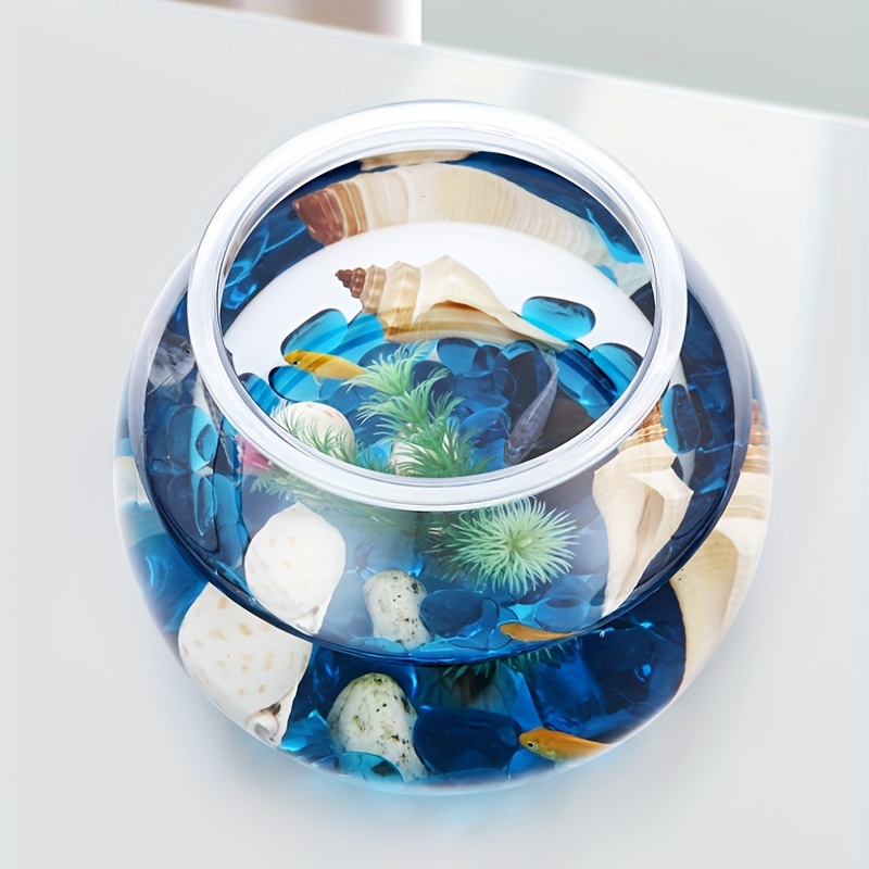 Bol à poissons transparent en plastique rond multifonction pour décoration  de bureau, bibliothèque : : Tout le reste