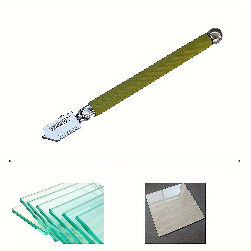  Glass Cutter Tool Set 2mm-20mm Pencil Style Oil Feed Carbide  Tip with 2 Bonus Blades and Screwdriver