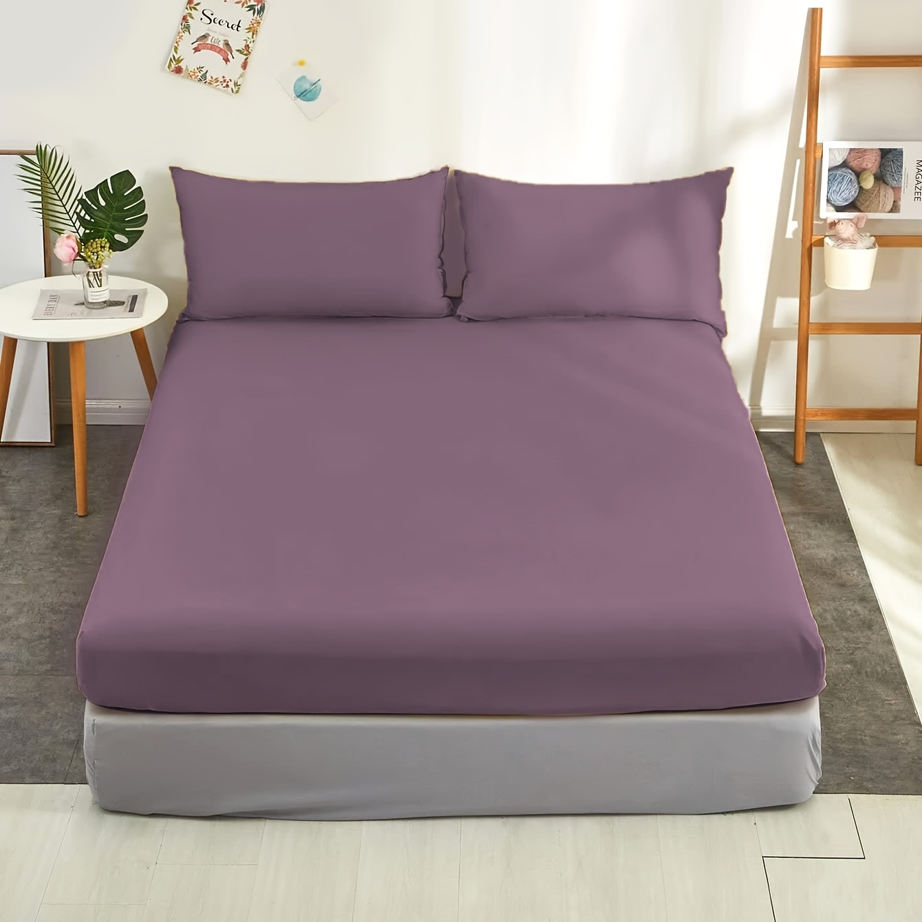 deep purple sheet set