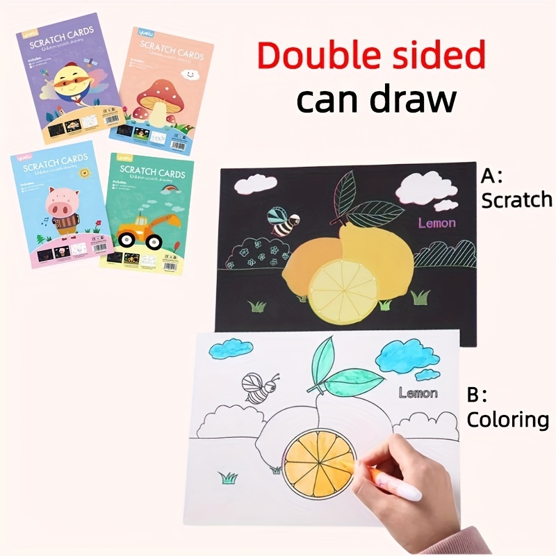 32K 16K Scratch Paper Kids Painting Art Crafts Scratch Off Paper