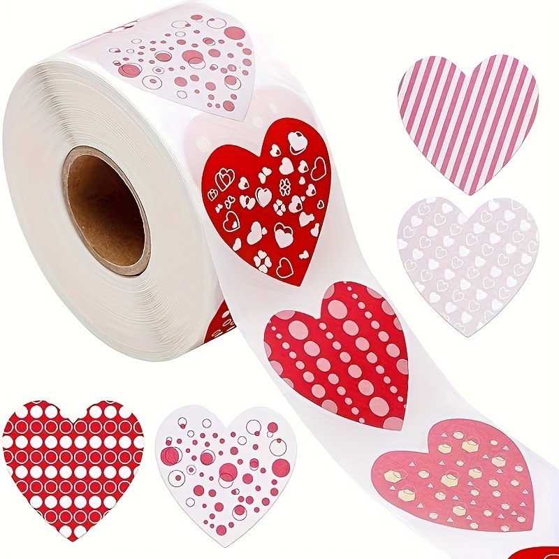 Heart Sticker Multi-color Self-Adhesive Heart-Shaped Stickers Valentine's  Day Heart Stickers for Valentine's Day or Wedding Decorations 500 Pieces 1  