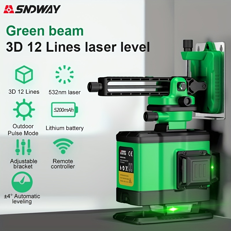 Instrument d'équilibrage de niveau numérique de niveau laser rotatif avec  outil de mesure de trépied