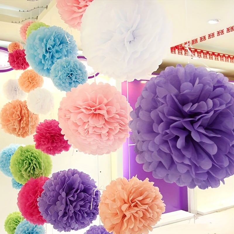 How to Make Tissue Paper Pom Poms - Fun and Easy Party Decorations