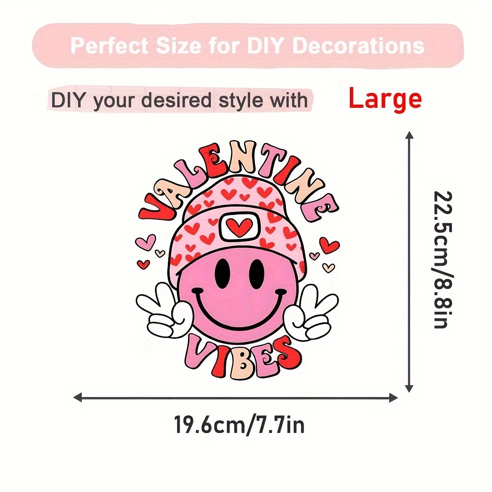  Whaline 14Pcs Valentine's Day Iron On Transfers Patches Gnome  Love Heart Cupid Car Pink Luck Shamrock Leopard Heat Transfer Stickers St.  Patrick's Day Iron On Vinyl Decal for Clothing Fabric DIY