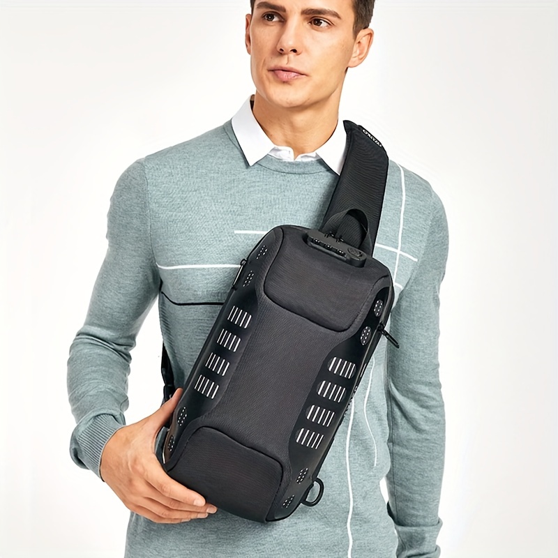 1pc Anti-Theft Crossbody Sling Bag For Men Small Backpack One Shoulder Bag  Chest Bag Sling Water Resistant Backpack