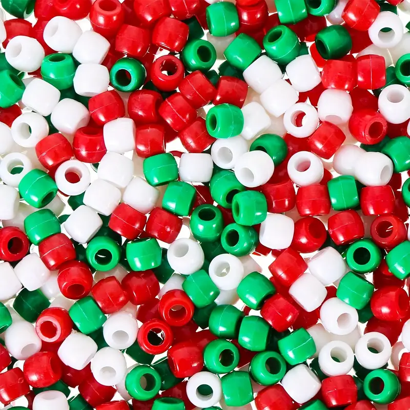 Christmas Color Series Pony Bulk Beads For Jewelry Making - Temu