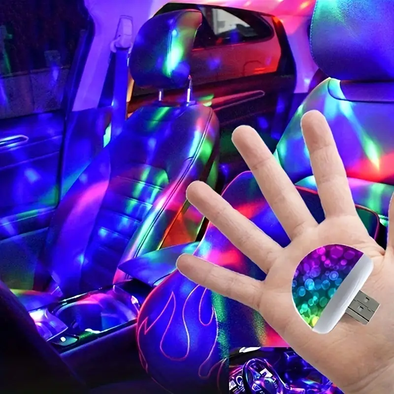 Dynamic Disco Ball Light -Rotating LED Party Car Mini Effect Dynamic Disco Ball Light -Rotating LED Party Car Mini Effect