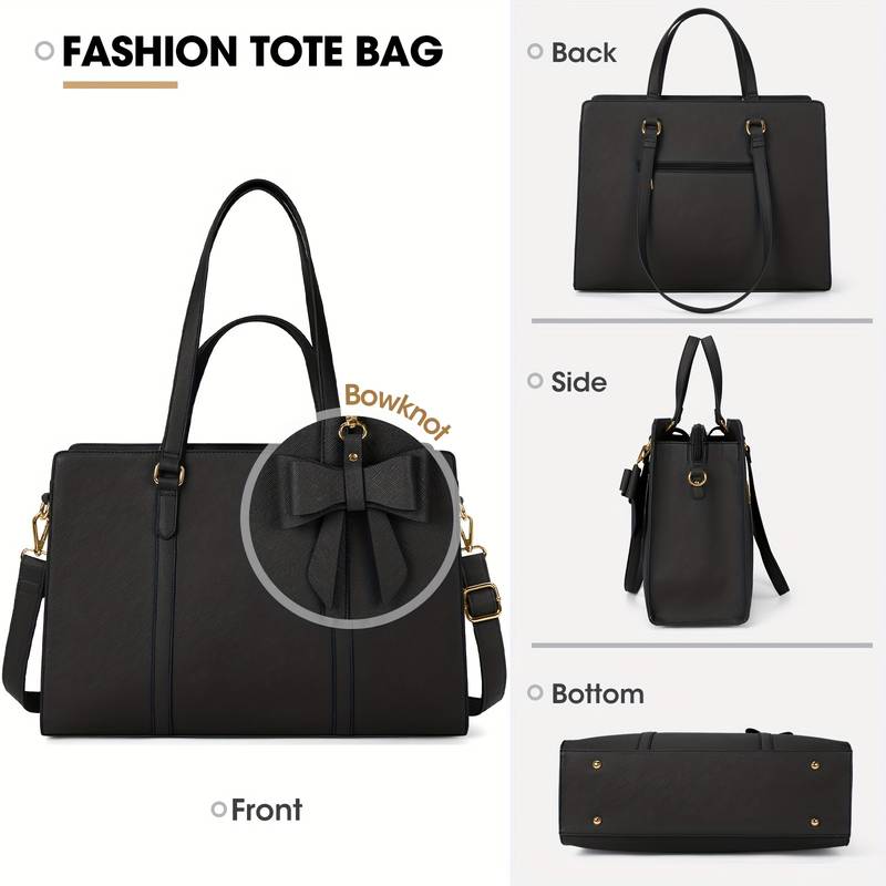 Sac Fourre-tout Enseignant Amythe - Compartiment Ordinateur 15", 12 Poches, Toile Oxford Imperméable | Sac Travail Femme, Infirmière