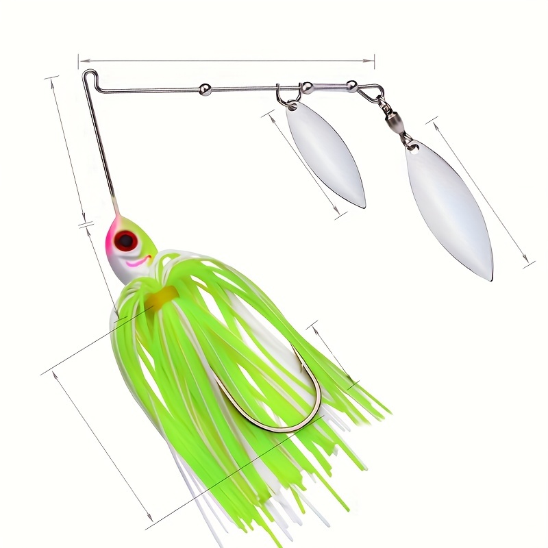 Fishing Lure Double Willow Blades Spinnerbait Freshwater - Temu