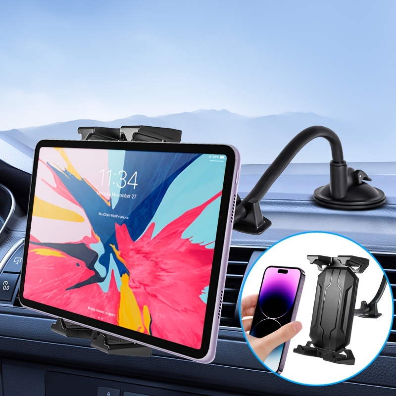 Car Phone Mount Tablet Holder Car [long Arm Gooseneck - Temu