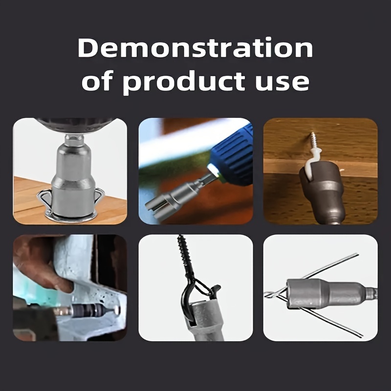 1pc Electric Tool Slot Electric Screwdriver With 1pc Butterfly Bolt Socket Wrench, 6.35mm Hex Socket Conversion Nut