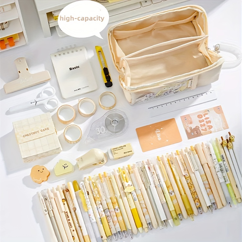 Stationery Bag Pencil Case Large Capacity Pencil Case - Temu