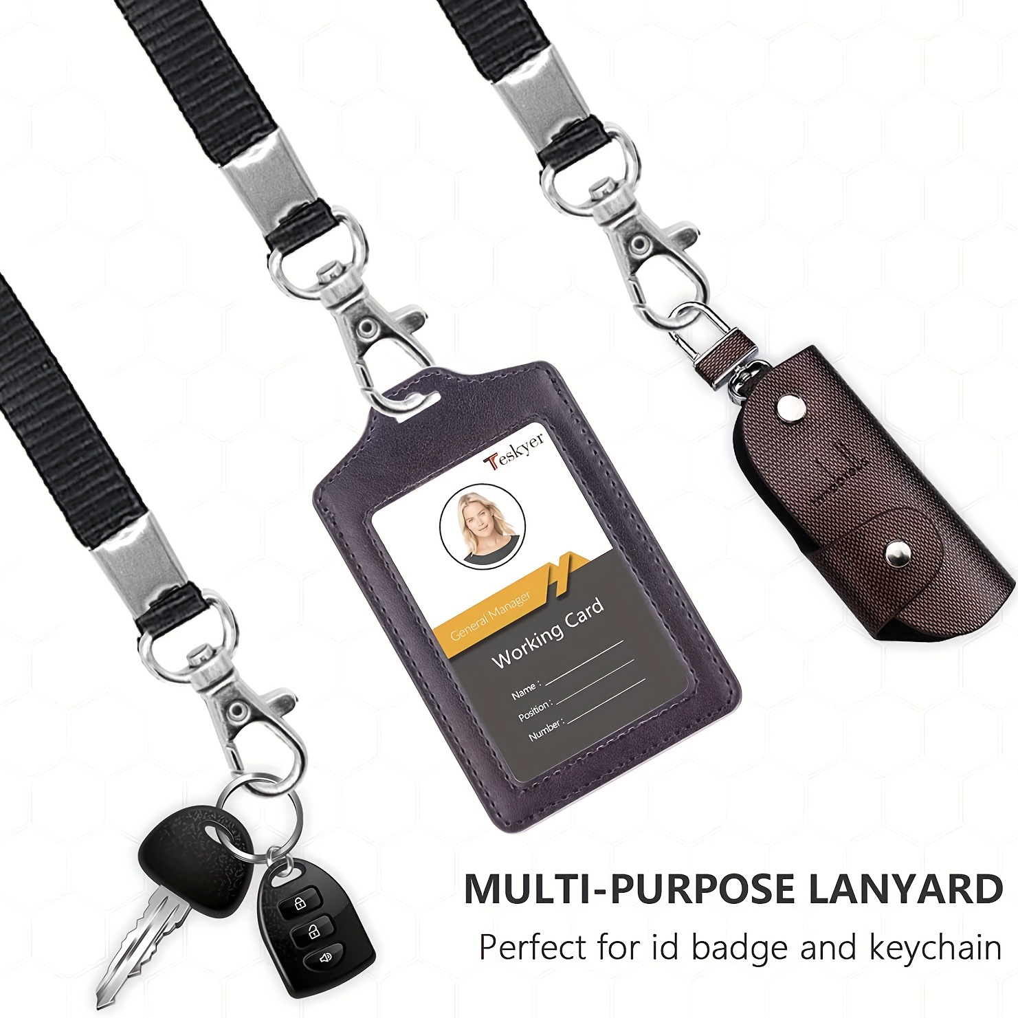 2Pack ID Badge Holder with Lanyards- Heavy Duty Clear ID Card Holder for  Lanyard - Black Lanyards wi…See more 2Pack ID Badge Holder with Lanyards
