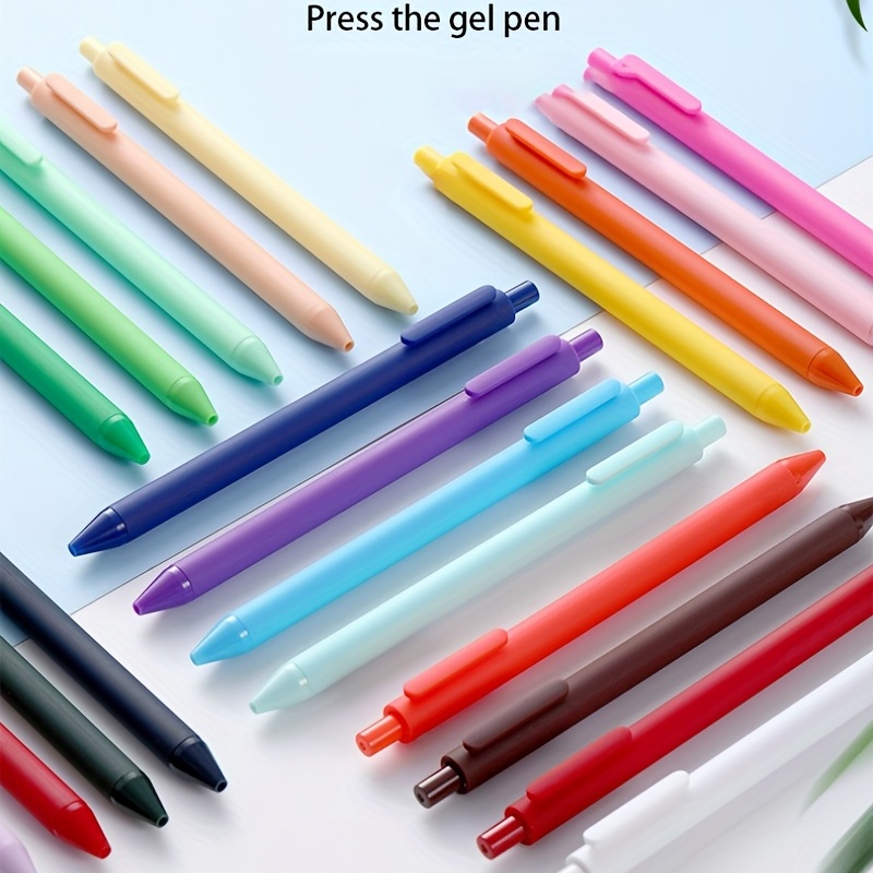 Macaroon Candy Color Retractable Ballpoint Pens Cute Kawaii - Temu