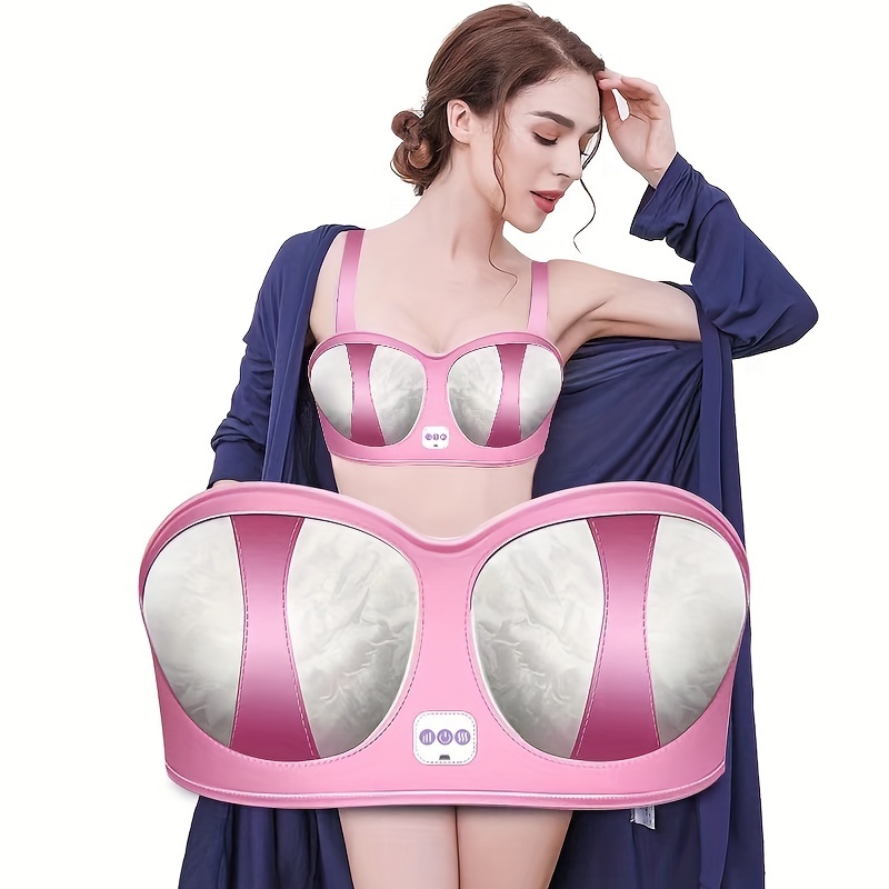 Smart Electric Breast Massager, Rechargeable USB Bra with Multi