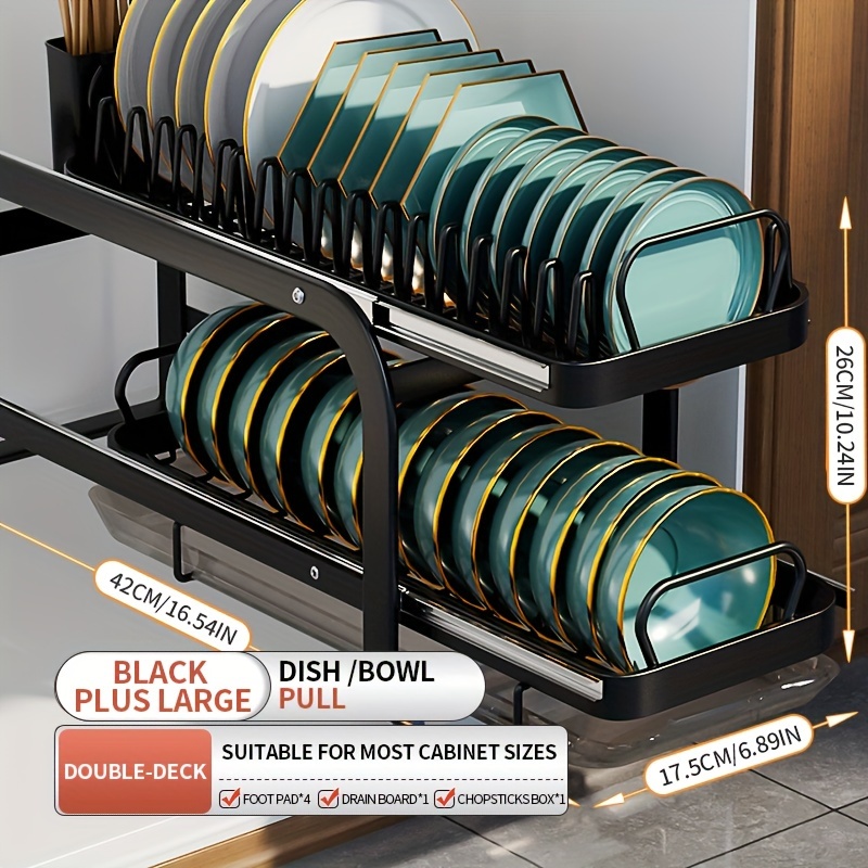 Metal Plate Dish Organizers Rack Sort Rack Upright Cabinet Drying