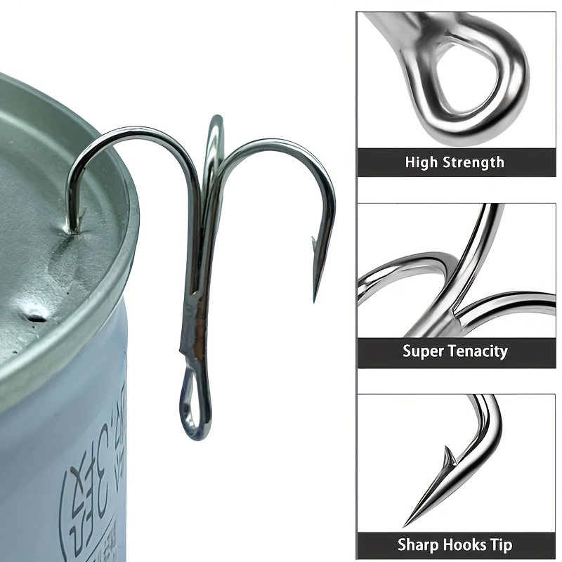 Carbon Steel Treble Hooks High strength Fish Hook Three claw - Temu