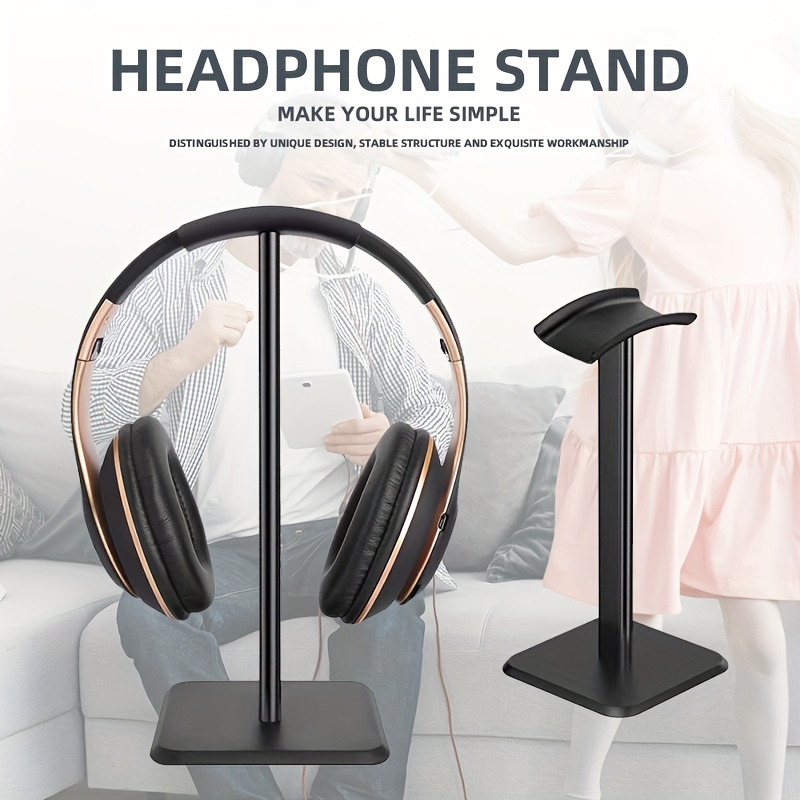 

Premium Aluminum Headphone Stand - Camber-shape Design, Stable Solid Base, Fits All Gaming Headsets & Music Earphones - White Black