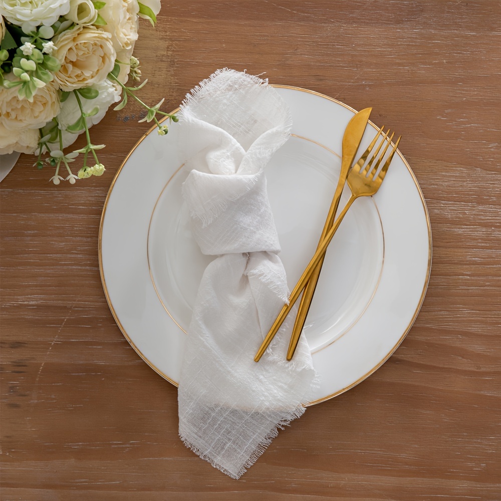 Polyester Napkin Solid Color Napkin Cloth Natural Soft Cozy - Temu