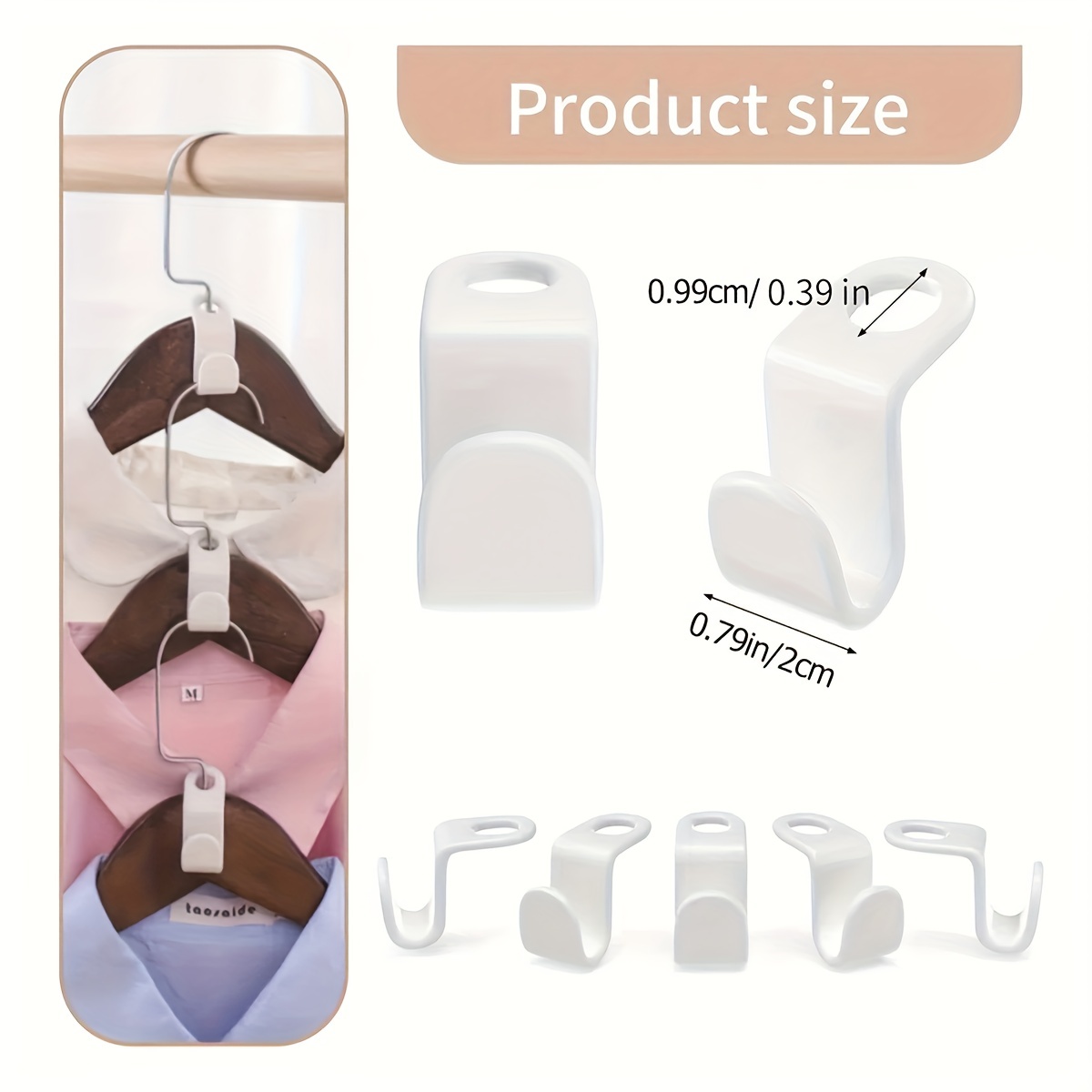 Clothes Hanger Connector Hooks Hangers Cascading Hooks Heavy Duty  Connection Hooks Space Saving Hanger Extenders Clips for Clothes for  Organizer