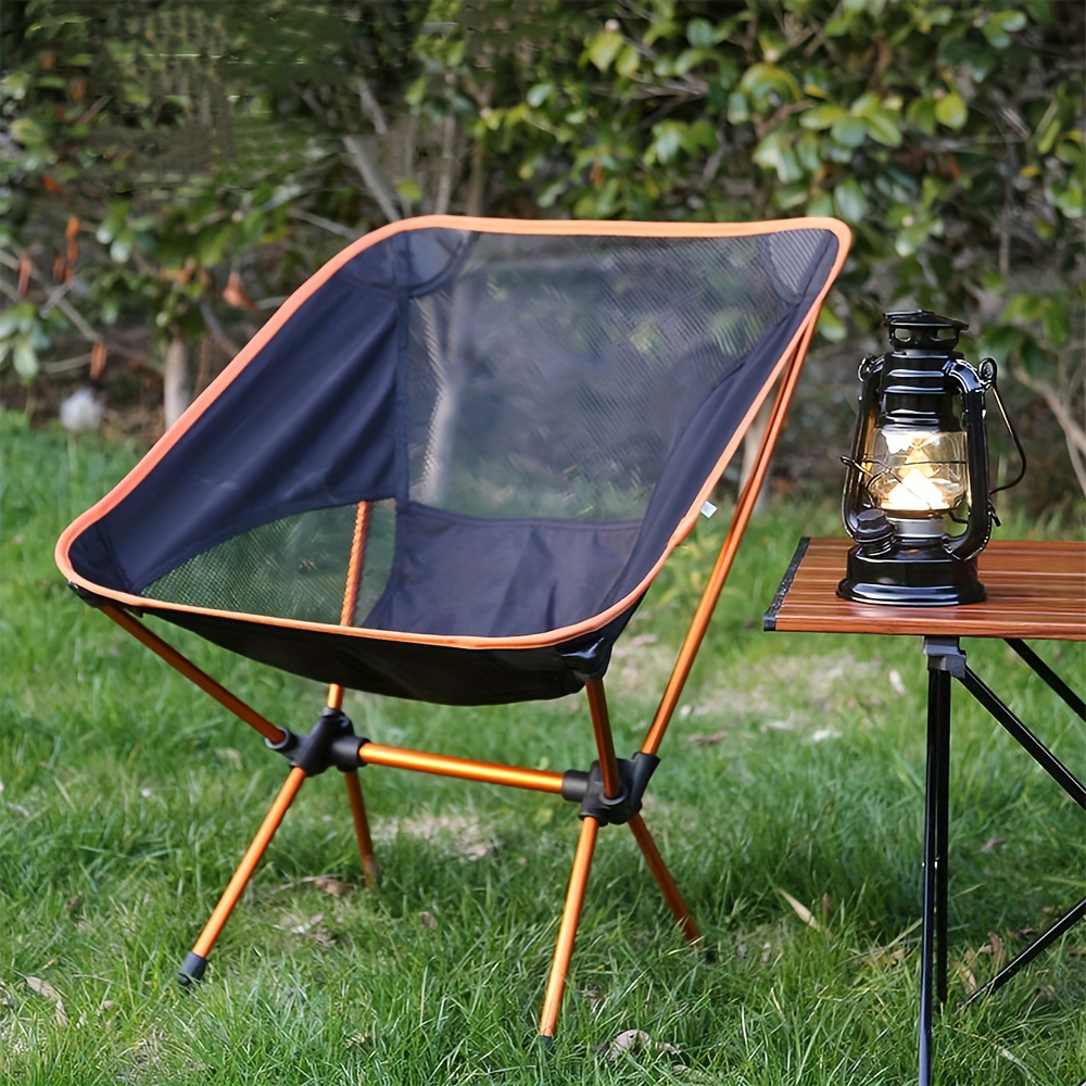Cadeira de acampamento portátil ao ar livre oxford pano dobrável alta carga  acampamento assento para pesca churrasco caminhadas piquenique praia  ultraleve cadeira