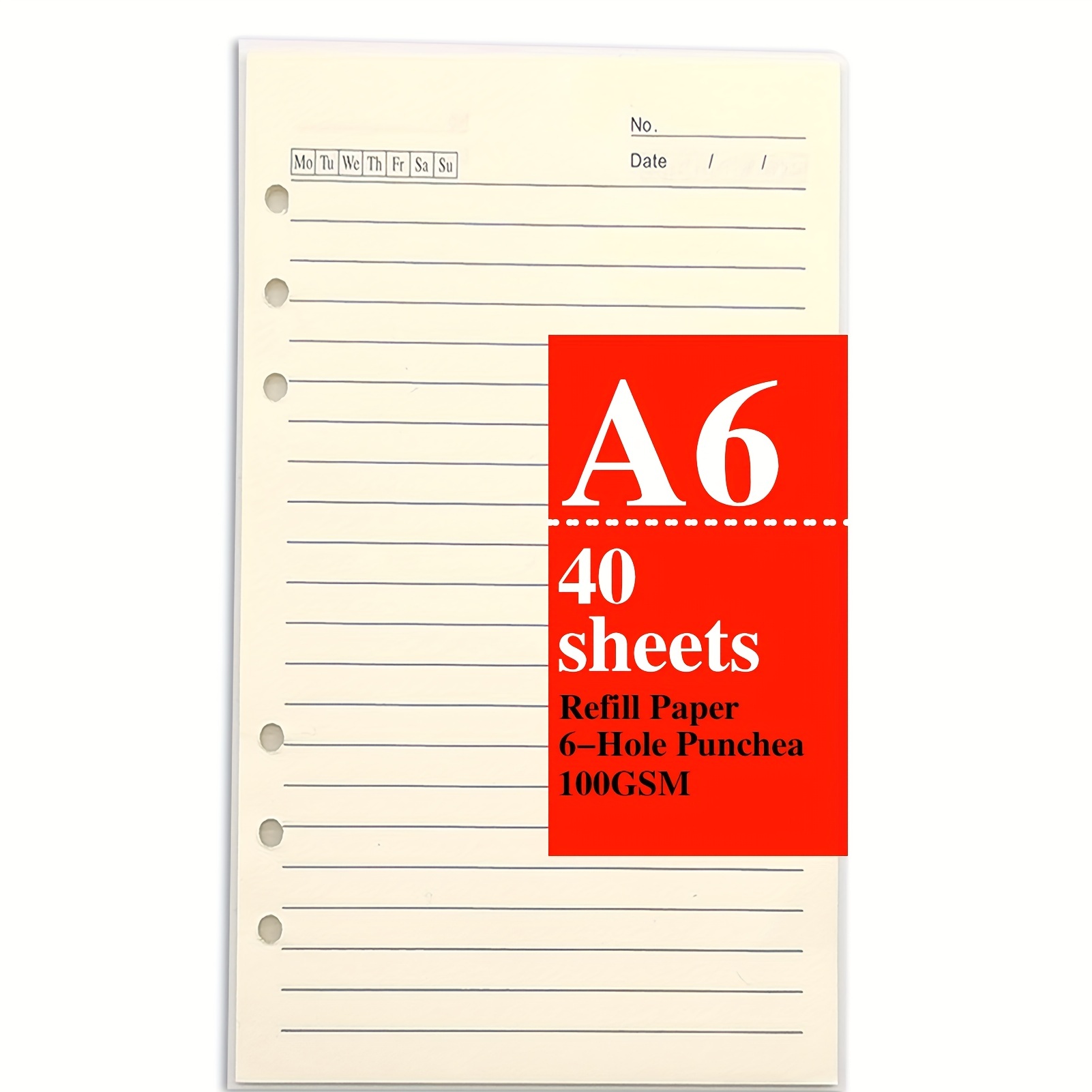 160pages A6 Refills Lined Paper Personal Size Lined Loose - Temu