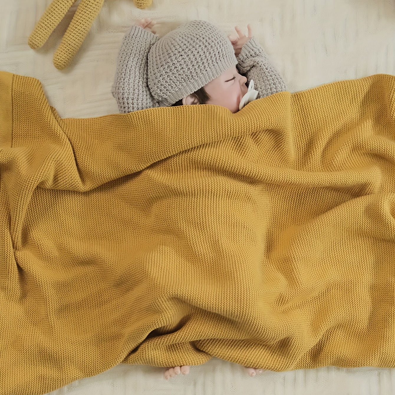 Manta de Bebé Recién Nacido Manta Gruesa de Lana Caliente de Punto  Cochecitos Envolver Niño Niño Saco de Dormir Saco de Envolver Manta para  Bebé Niña