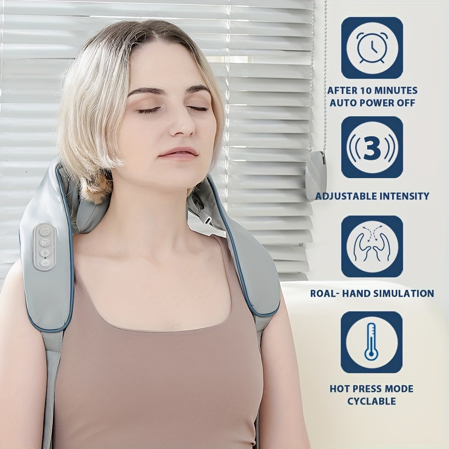 Massagers For Neck And Shoulder With Heat, Neck Massager, Shiatsu Neck And  Back Massager With Heat Electric Shoulder Massagers, Deep 5d Kneading Simul