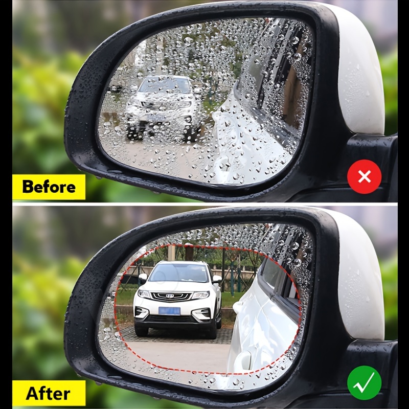2X Regenfest Antibeschlag Auto Rückspiegel Aufkleber Folie Regen Shield Neu