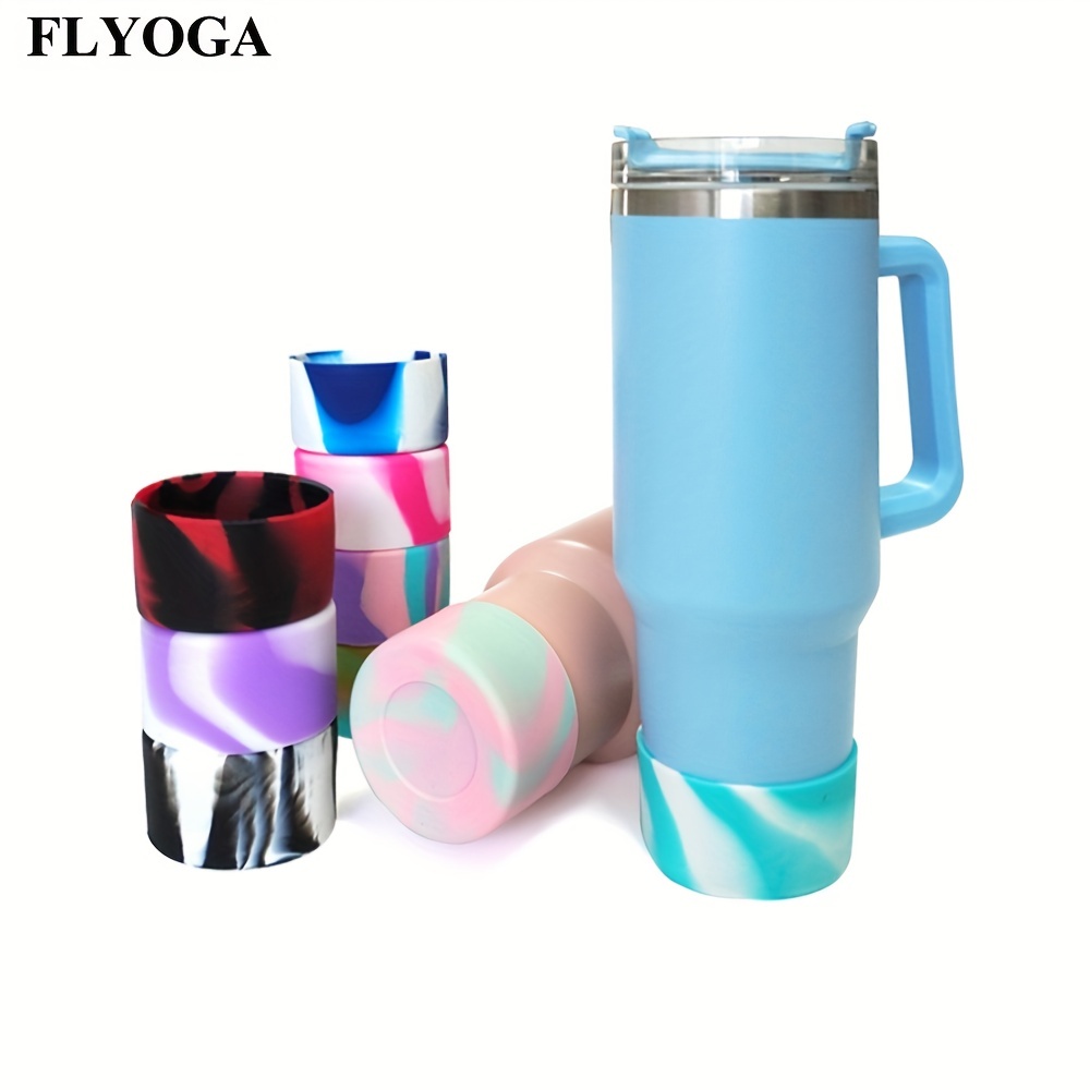 Silicone Colorful Cup Bottom Sleeve For Tumbler With Handle - Temu United  Arab Emirates