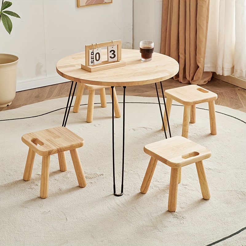 Rubberwood Bi fold Round Folding Table Small Round / Square - Temu
