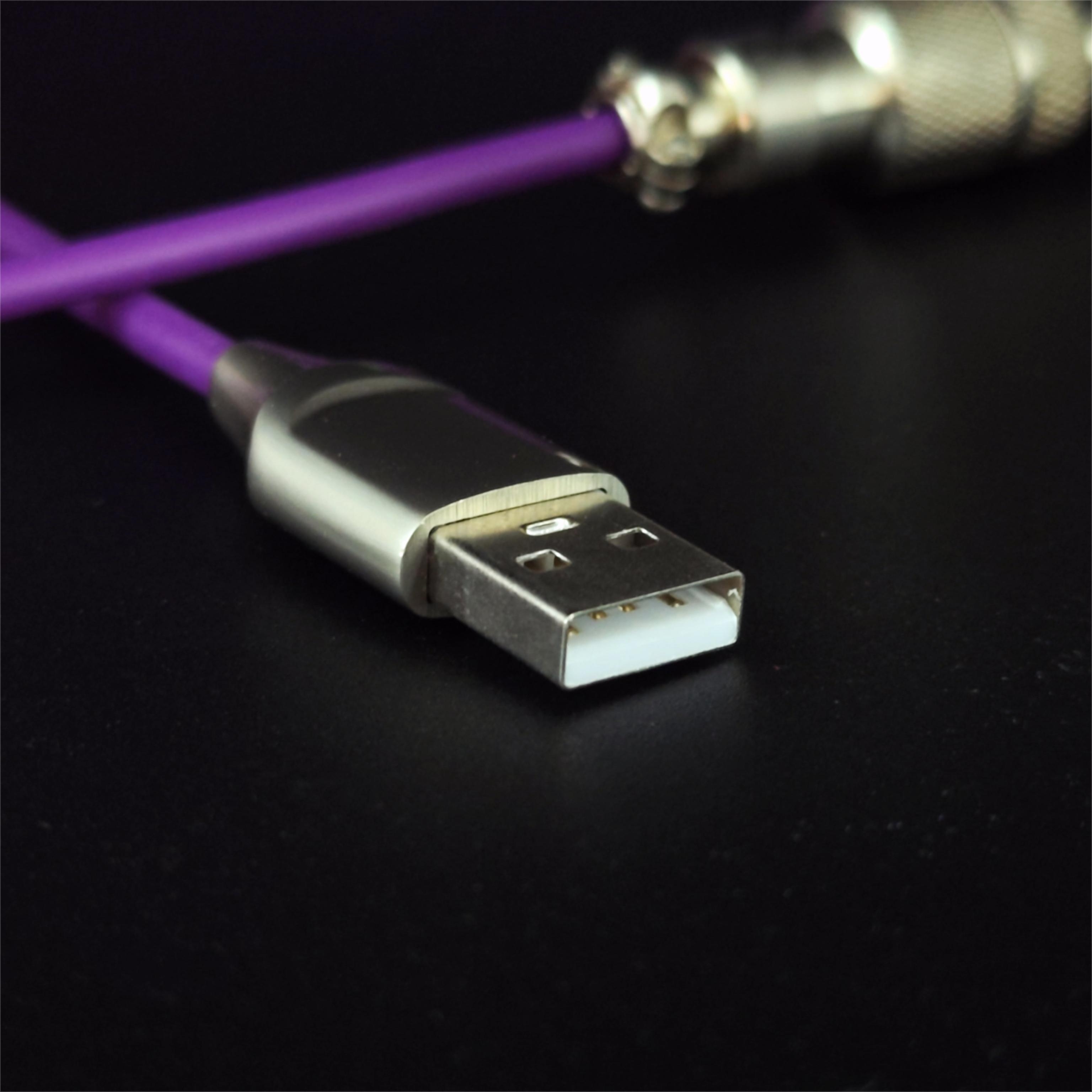 Câble métallique Cable enroulé, cable élastique USB-C, cable