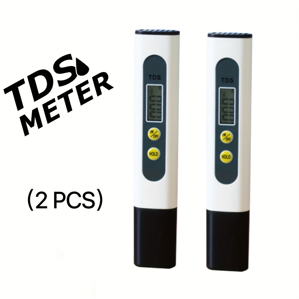 2PCS/Set Portable Digital Temperature TDS EC pH Meter Test Pen LCD Display  Litmus Tester for Water Quality Purity Detector 5 in1
