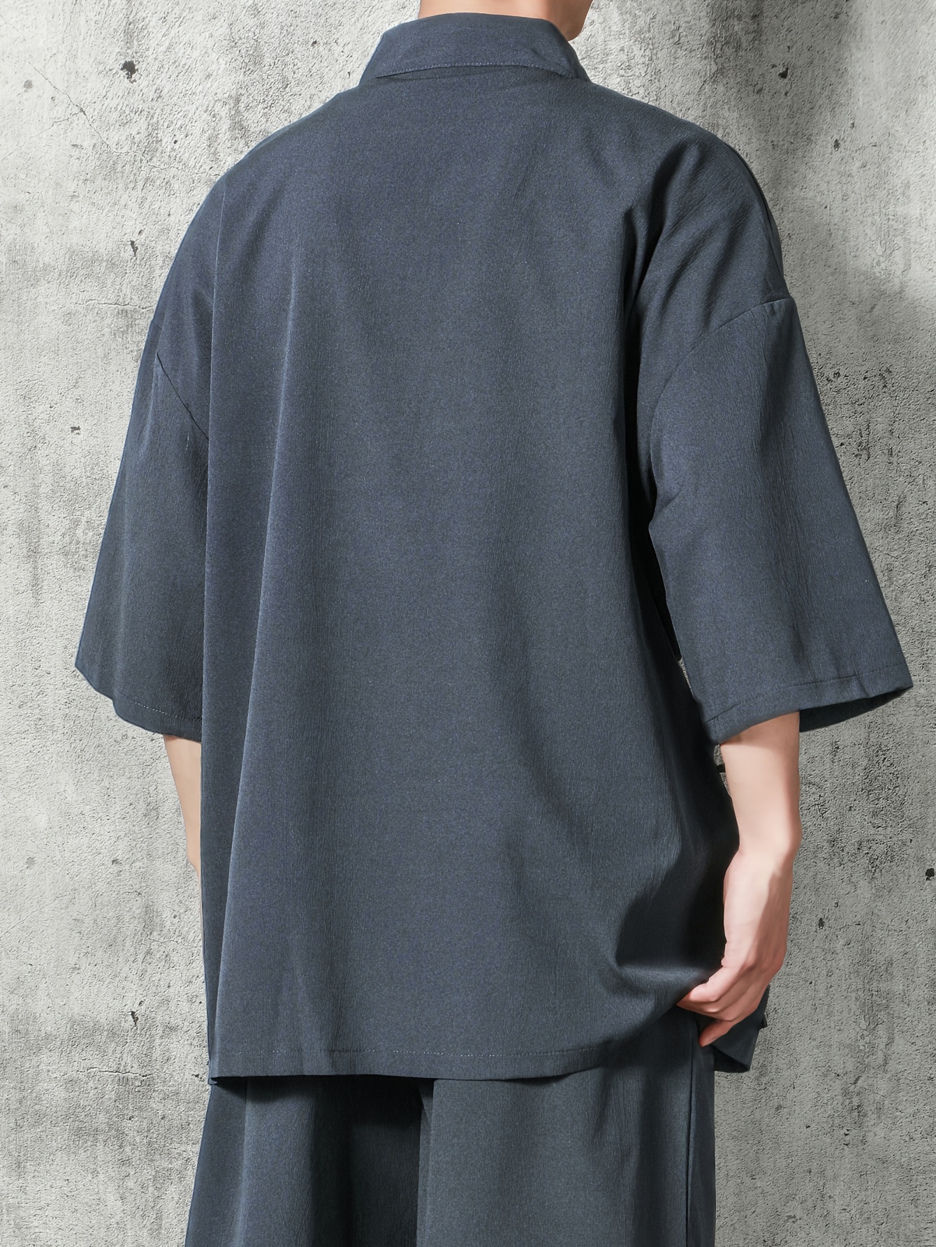 Camisa Suelta Estilo Japonés Retro Hombre Kimono Japonés - Temu