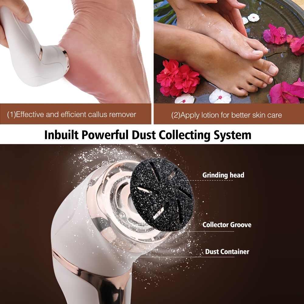 Exfoliating Vacuum Foot Grinder, Electric Foot Files For Hard Skin Remover,  Pedicure Tools For Man & Woman Stubborn Thick Callus Dead Skin Removing -  Temu
