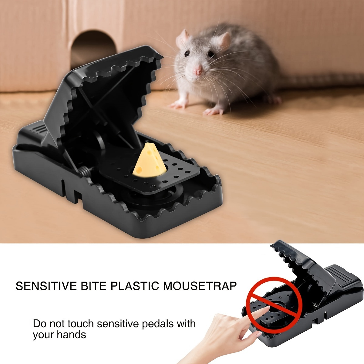 High Sensitivity Aggressive Bites Mouse Clip Mouse Trap Boxed Mouse Trap  With Removable Bait Cup, Indoor And Outdoor Universal - Temu