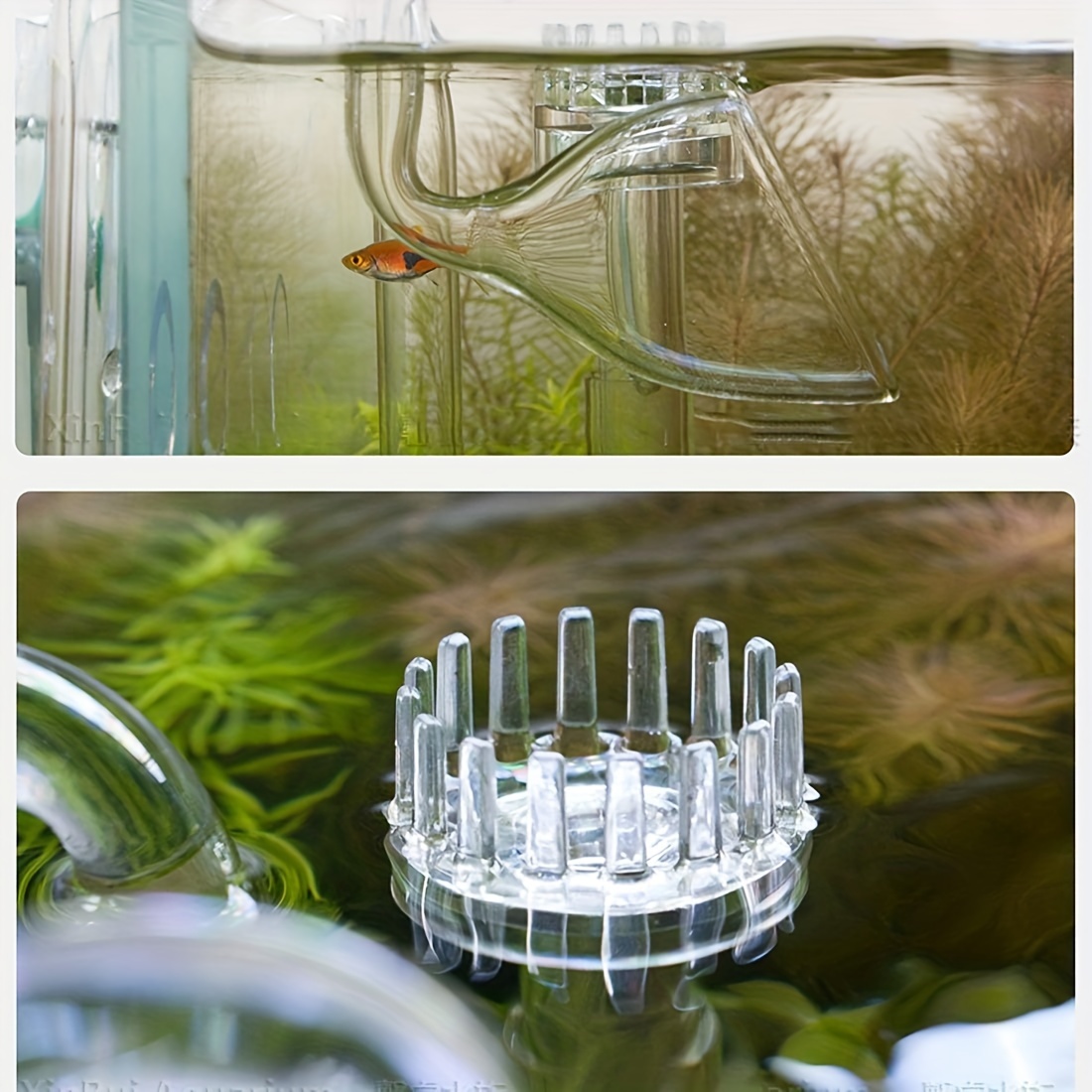 Glass Lily Pipe Outflow Inflow Surface Skimmer Aquarium - Temu