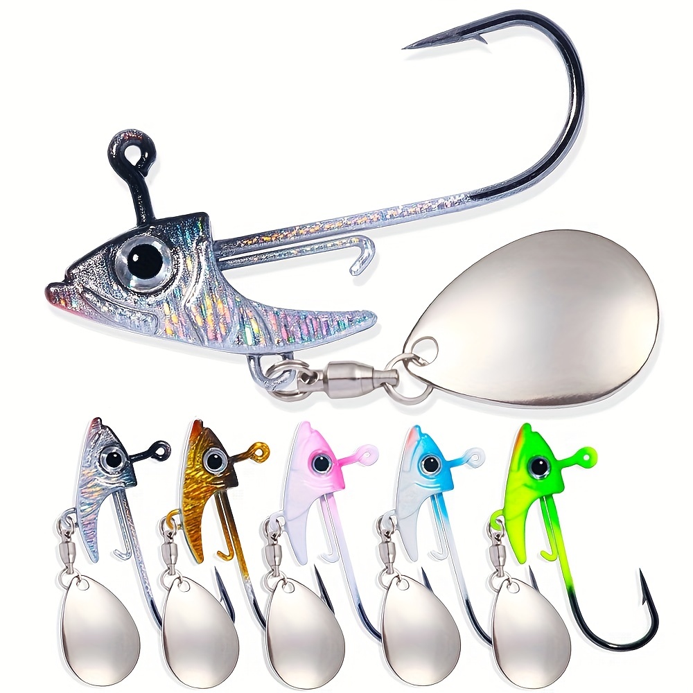 25pcs 3D Eye Ball Painted Jig Heads For Freshwater Fishing - Rotating  Spinner Sequin Lure For Bass And Crappie