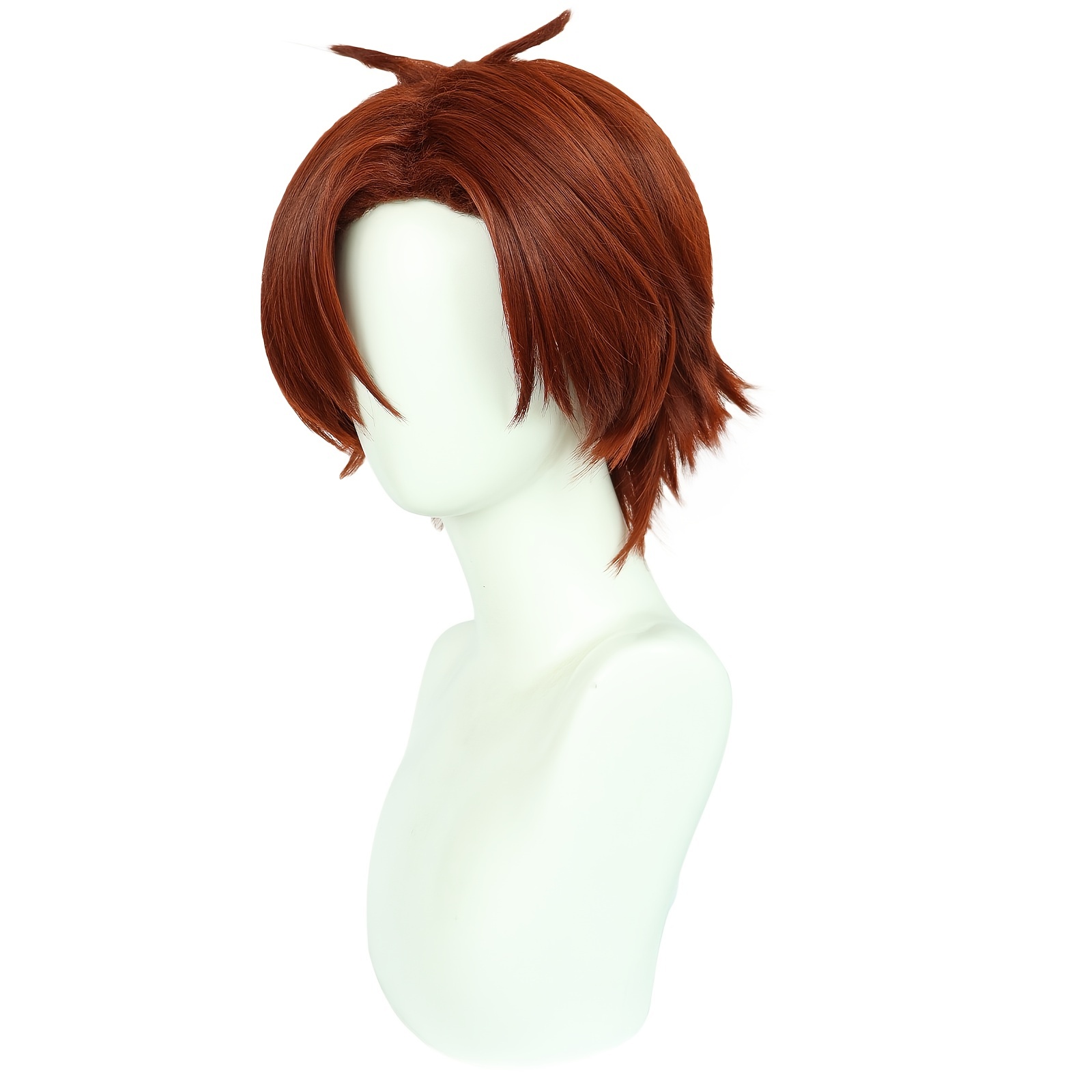 Copper Brown Straight Short Layer Anime Costume Wig Anime Temu