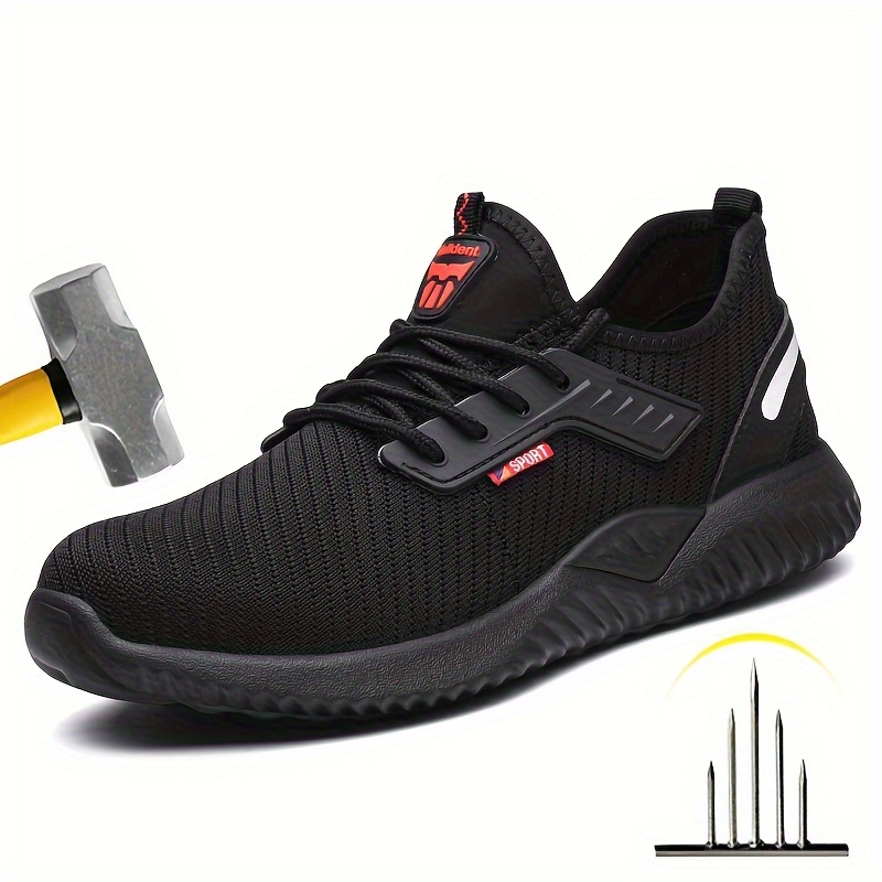 Zapatillas De Trabajo Unisexos, Zapatos De Seguridad Para Hombres Con Punta  De Acero A Prueba De Perforaciones, Calzado Indestructible De Moda