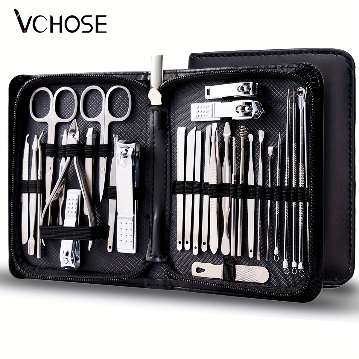 

30pcs Nail Clippers Manicure Tool Set, With Portable Travel Case, Cuticle Nippers And Cutter Kit, Professional Nail Clippers Pedicure Kit