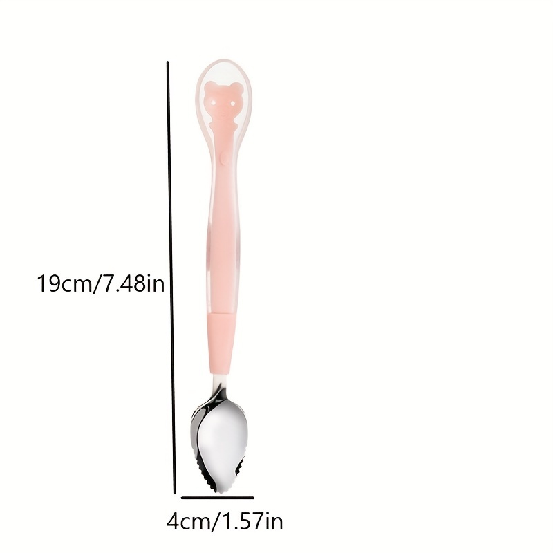 1pc Baby Silicone Spoon Fruit Puree Baby Food Supplement Spoon