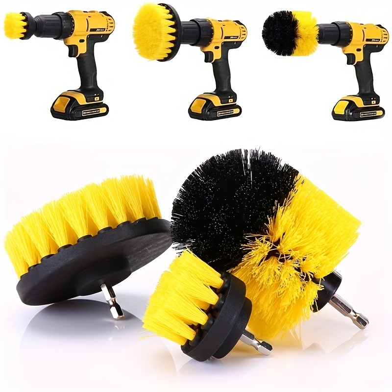 

3pcs/set, Electric Drill Brushes, Drill Brush Set: Power Scrub Away Grime And Dirt From Floors, Tubs, Showers, Tiles, And More!