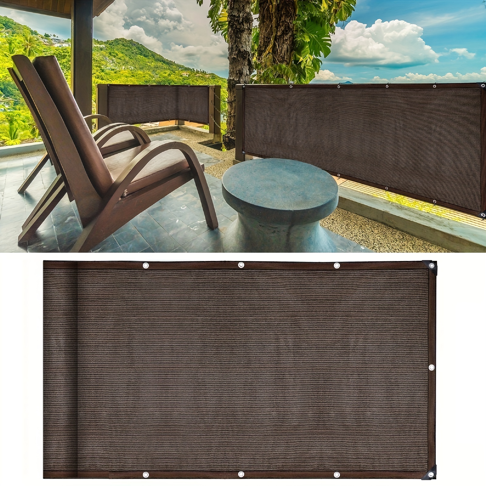 Balcony Privacy Screen Fence Apartments Railing Cover Heavy - Temu