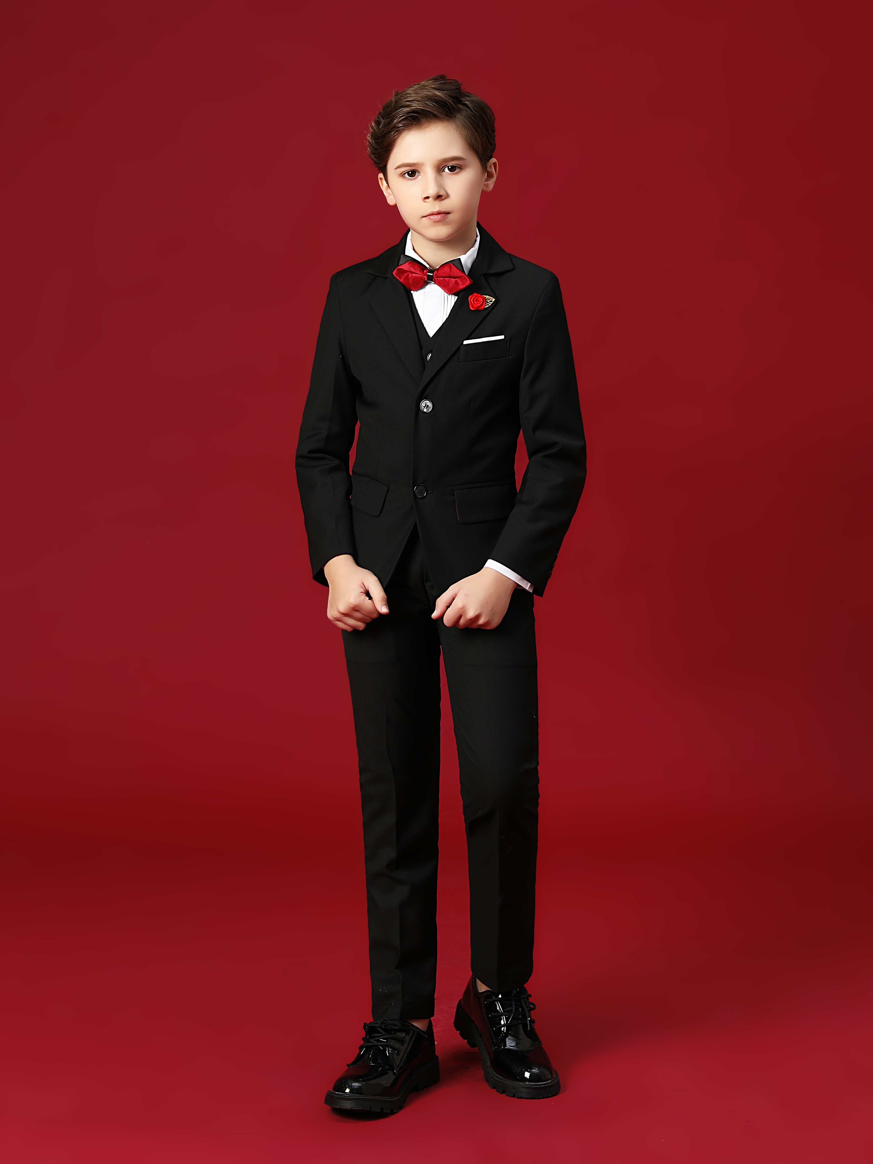 boys formal gentleman preppy outfits long sleeve Temu