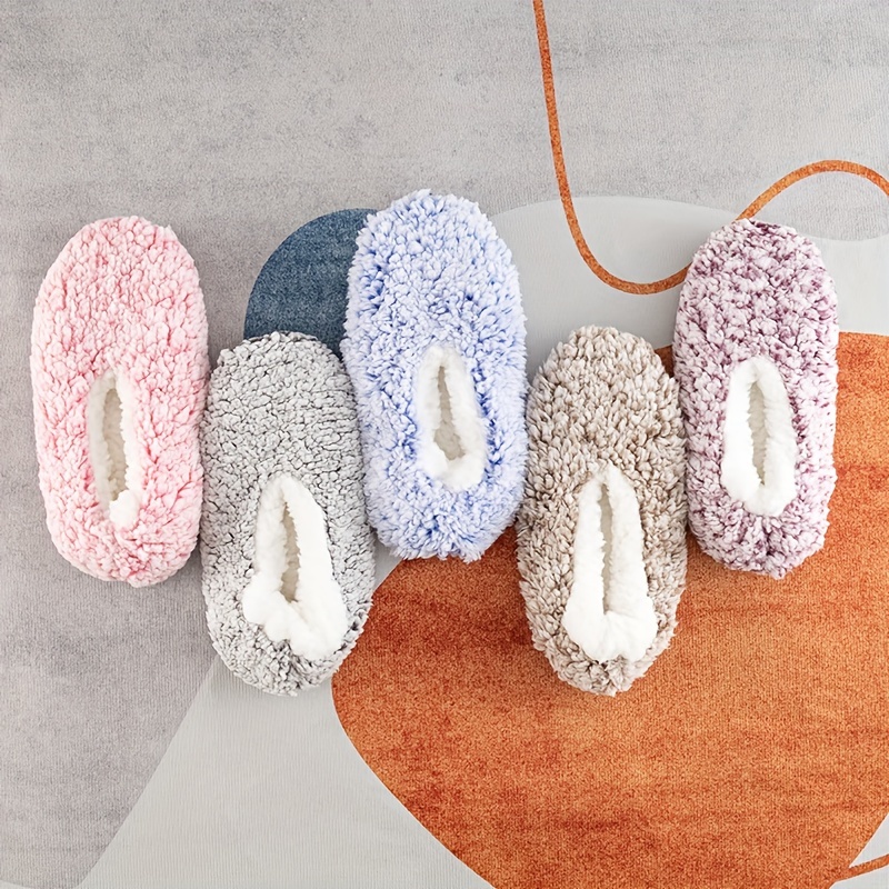 

Fuzzy Floor Socks, Comfy & Warm Low Cut Socks, Women's Stockings & Hosiery