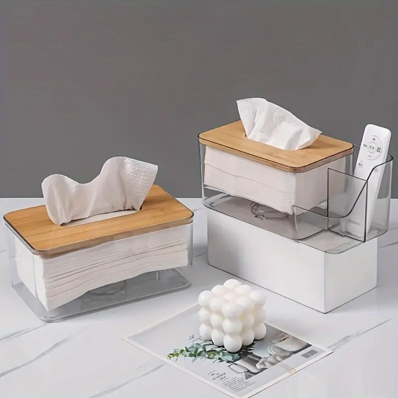Built in Spring Tissue Box Tissue Box Cover Napkin Dispenser - Temu