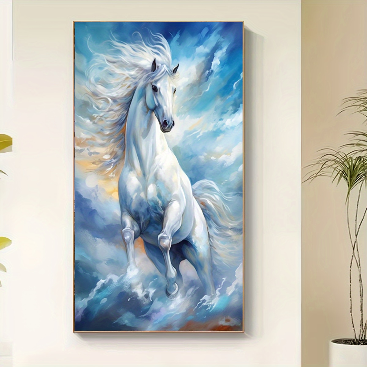 Horse Artificial Diamond Painting Kits 5d Animal Diy Diamond - Temu