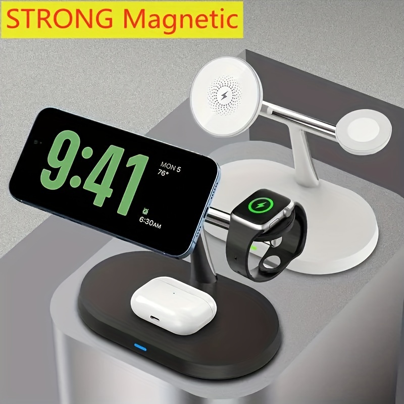 1 Magnetic Wireless Charging Stand Iphone 15/14/13/12 Pro - Temu
