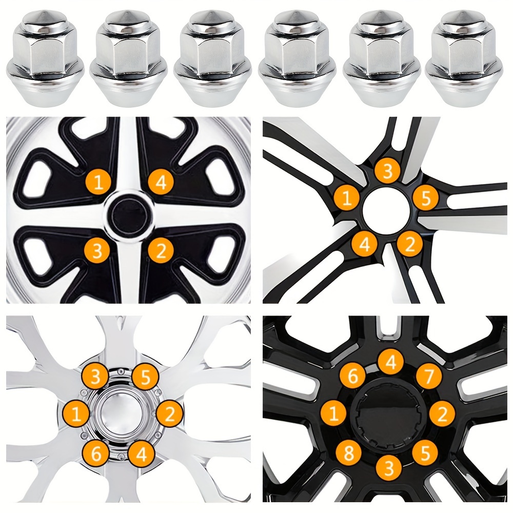 Mazda 12 Mm X 1.5 Size Car & Truck Wheel Lug Nuts 20-Pack M12 X 1.5 Alloy/Steel Wheel Nuts For Ford - 19mm Hex, Open End Toyota Rav4 Wheel Nuts